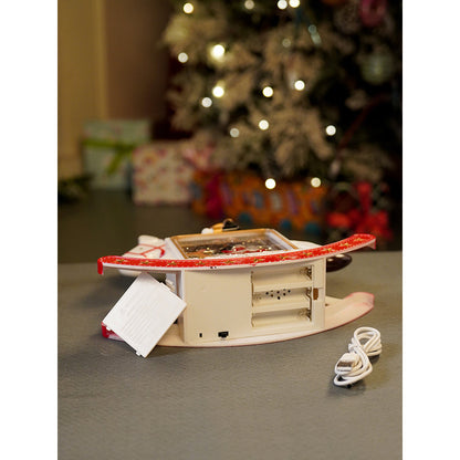 Rocking Nutcracker with Tree with Musical Glitter Water &  Lights, Christmas Home Décor