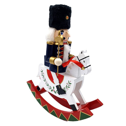 Little Surprise Box,Navy wooden rocking horse Christmas Home and table décor