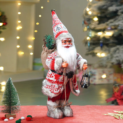 18 inches Red & White Snowflakes Santa , Christmas Home and Table Décor