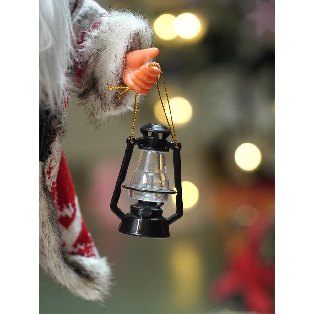 12 inches Red & White Snowflakes Santa , Christmas Home and Table Décor