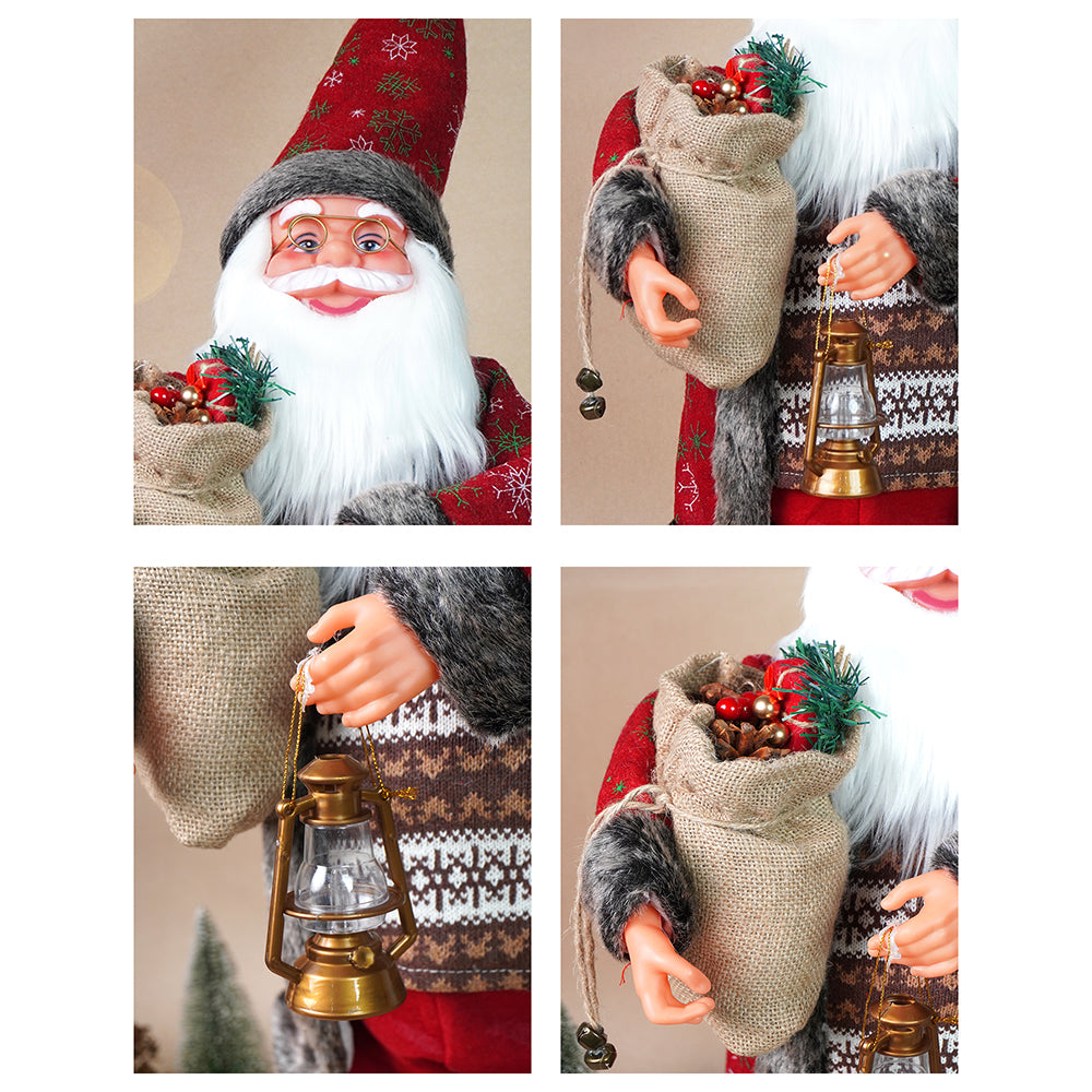 24 inches/2feet Red dark brown cardigan Dot Cardigan Santa,Christmas Home and Table Décor