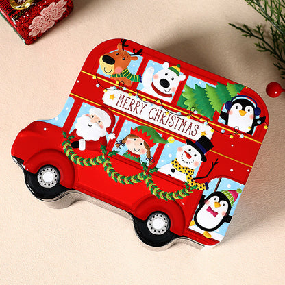 Red Bus Tin Gift Box for Christmas Gift Packaging