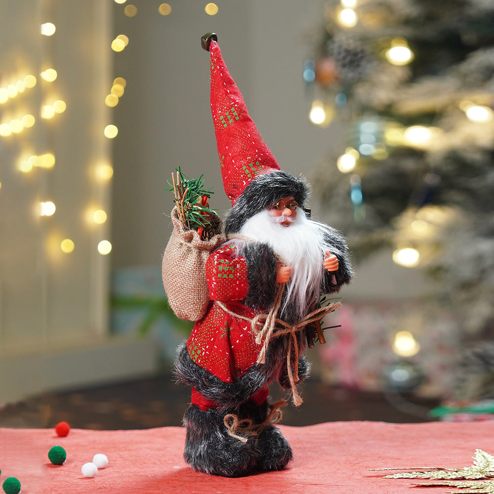 12 inches Red & Green dotted Santa , Christmas Home and Table Décor
