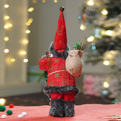 12 inches Red & Green dotted Santa , Christmas Home and Table Décor