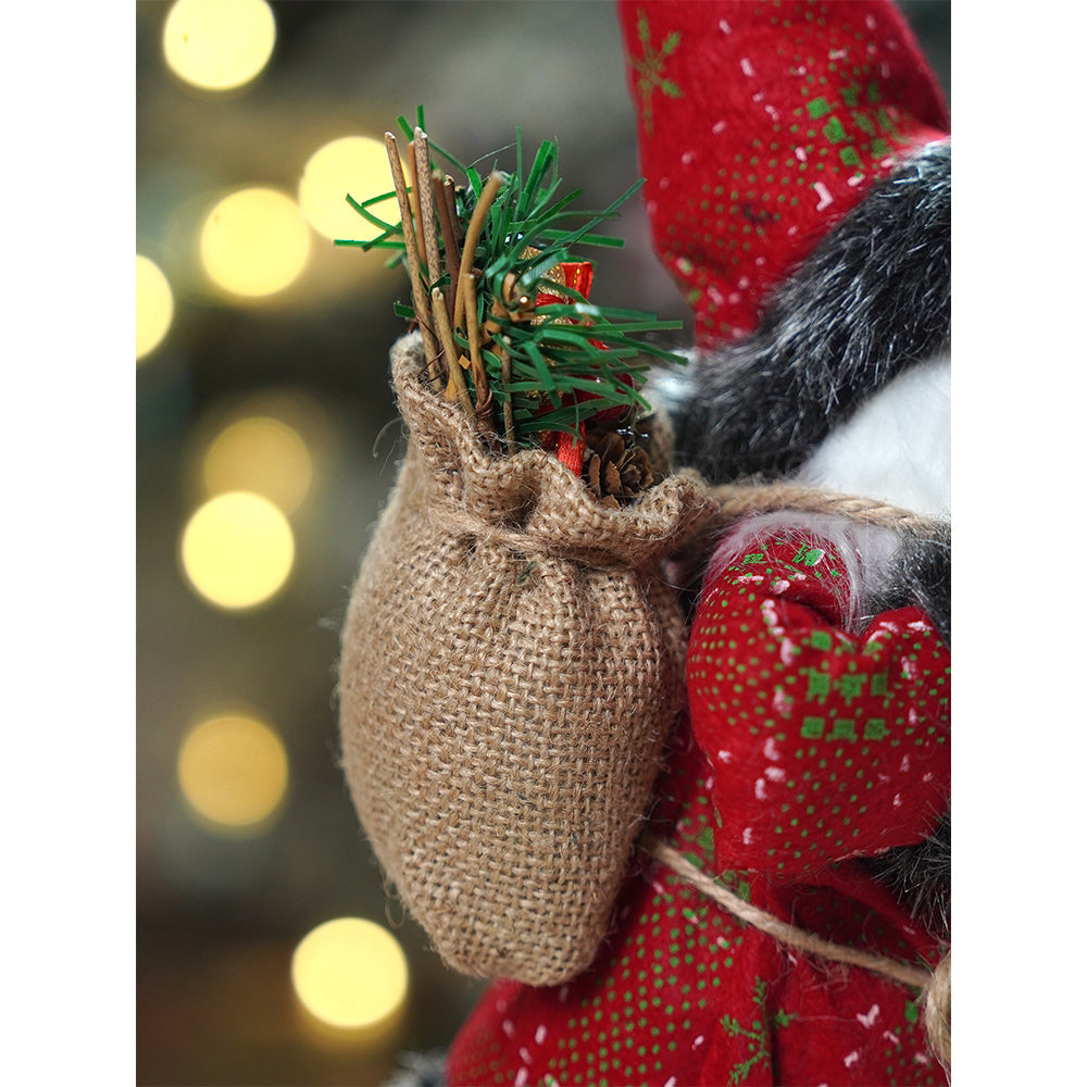 12 inches Red & Green dotted Santa , Christmas Home and Table Décor