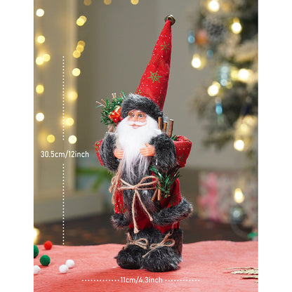 12 inches Red & Green dotted Santa , Christmas Home and Table Décor