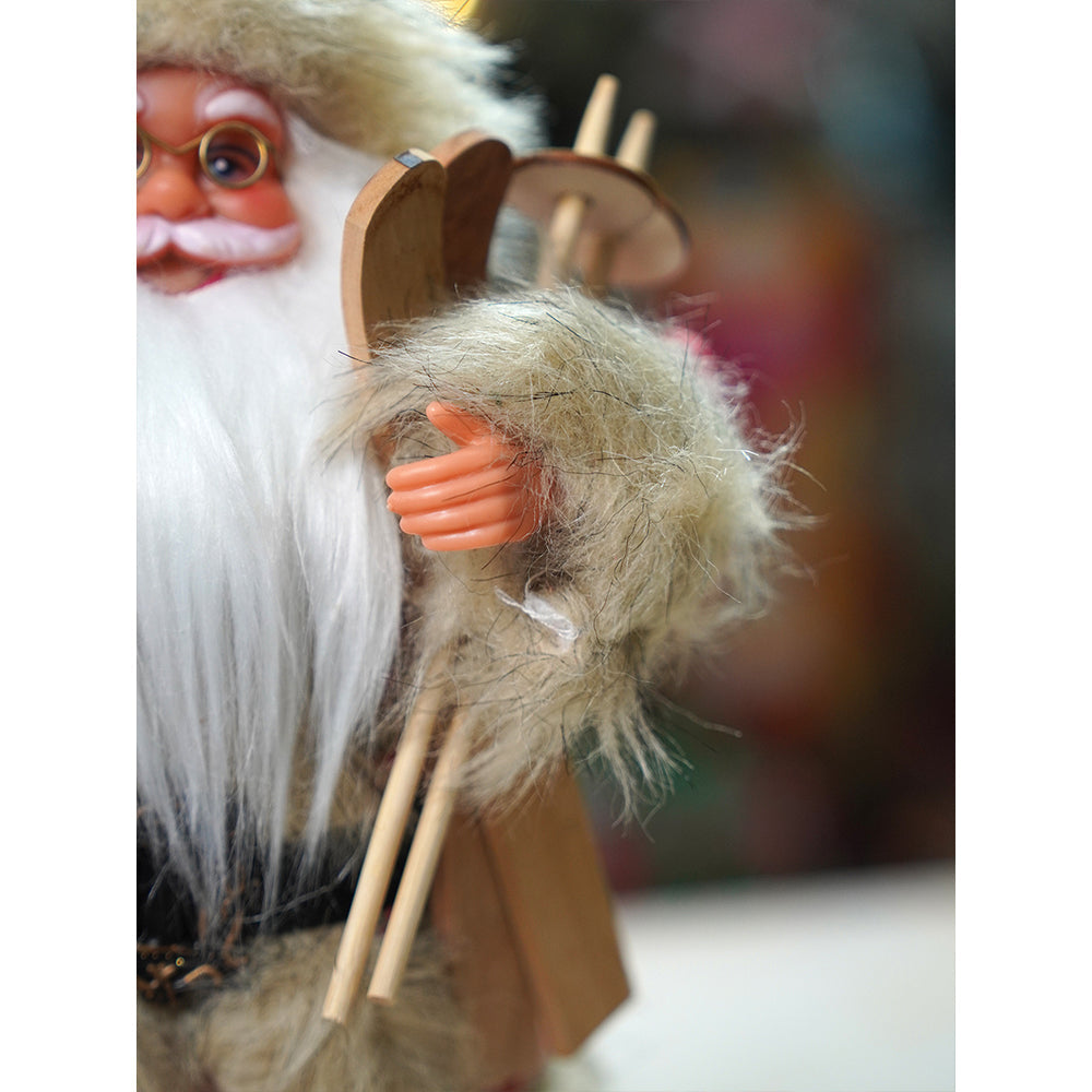 12 inches Red & Olive Snowflakes Santa , Christmas Home and Table Décor