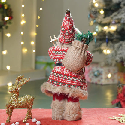 18 inches Red & Olive Snowflakes Santa , Christmas Home and Table Décor