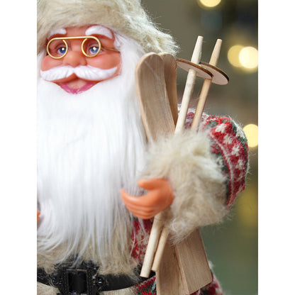 18 inches Red & Olive Snowflakes Santa , Christmas Home and Table Décor