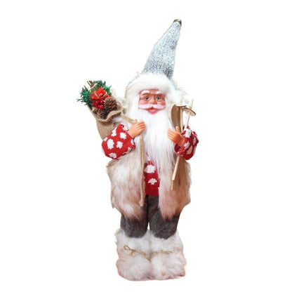 18 inches Red Polka Dots Ski Santa ,Christmas Home and Table Décor