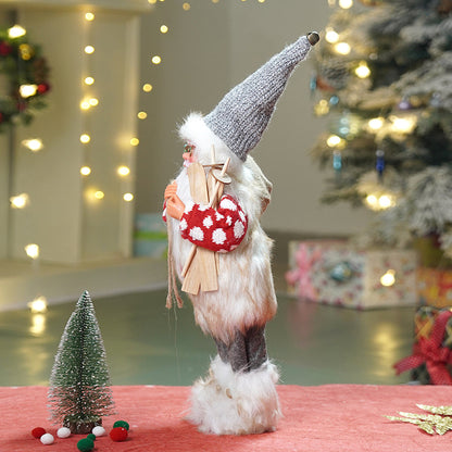 18 inches Red Polka Dots Ski Santa ,Christmas Home and Table Décor