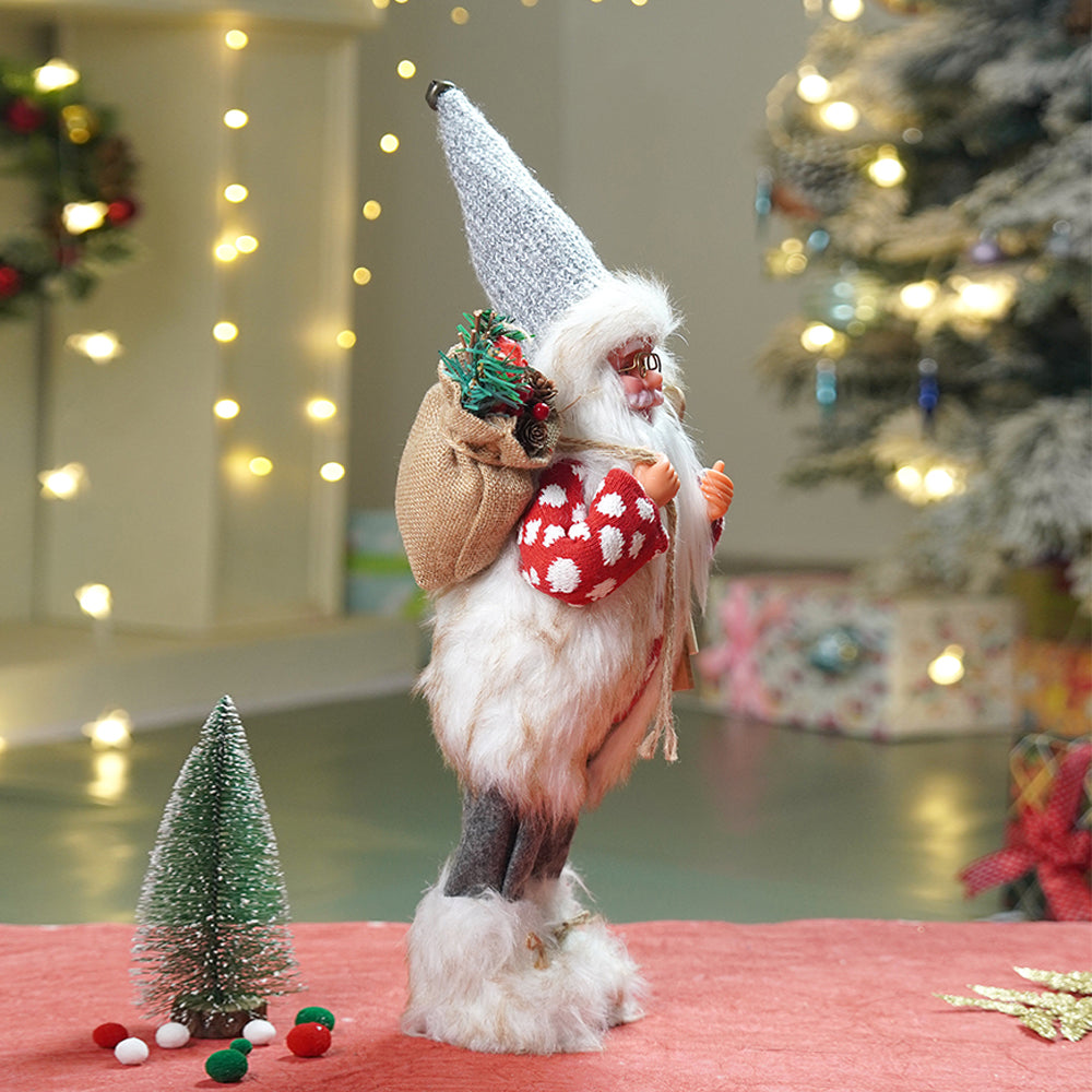 18 inches Red Polka Dots Ski Santa ,Christmas Home and Table Décor