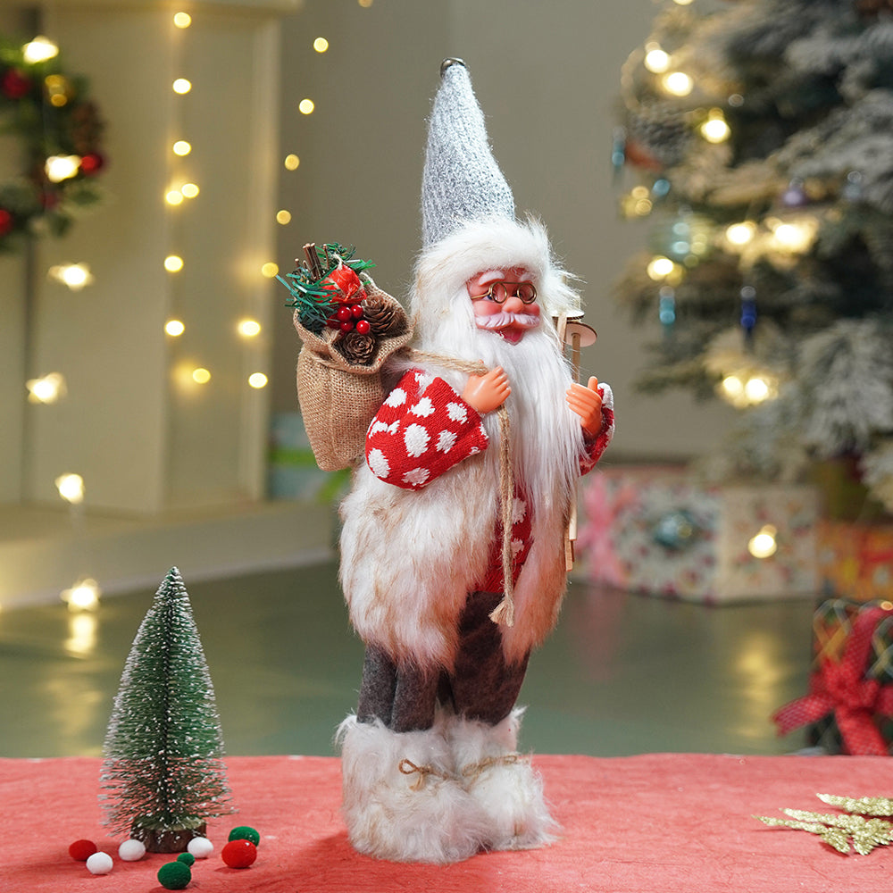 18 inches Red Polka Dots Ski Santa ,Christmas Home and Table Décor