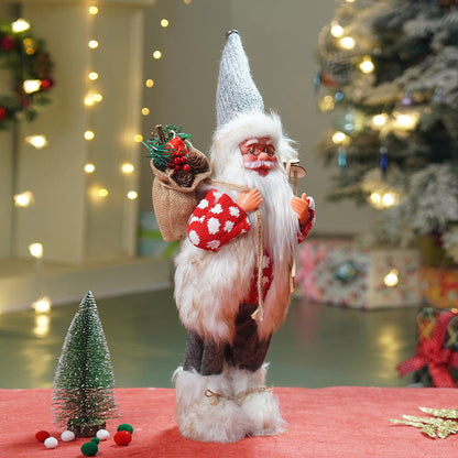 18 inches Red Polka Dots Ski Santa ,Christmas Home and Table Décor