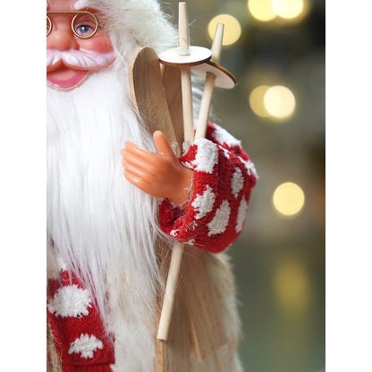 18 inches Red Polka Dots Ski Santa ,Christmas Home and Table Décor