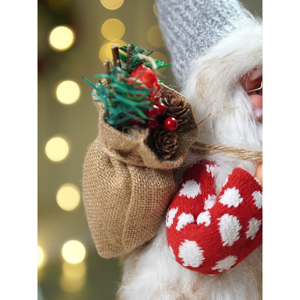 18 inches Red Polka Dots Ski Santa ,Christmas Home and Table Décor