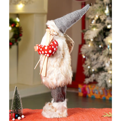 24 inches/2feet Red Polka Dot Cardigan Santa, Christmas Home and Table Décor