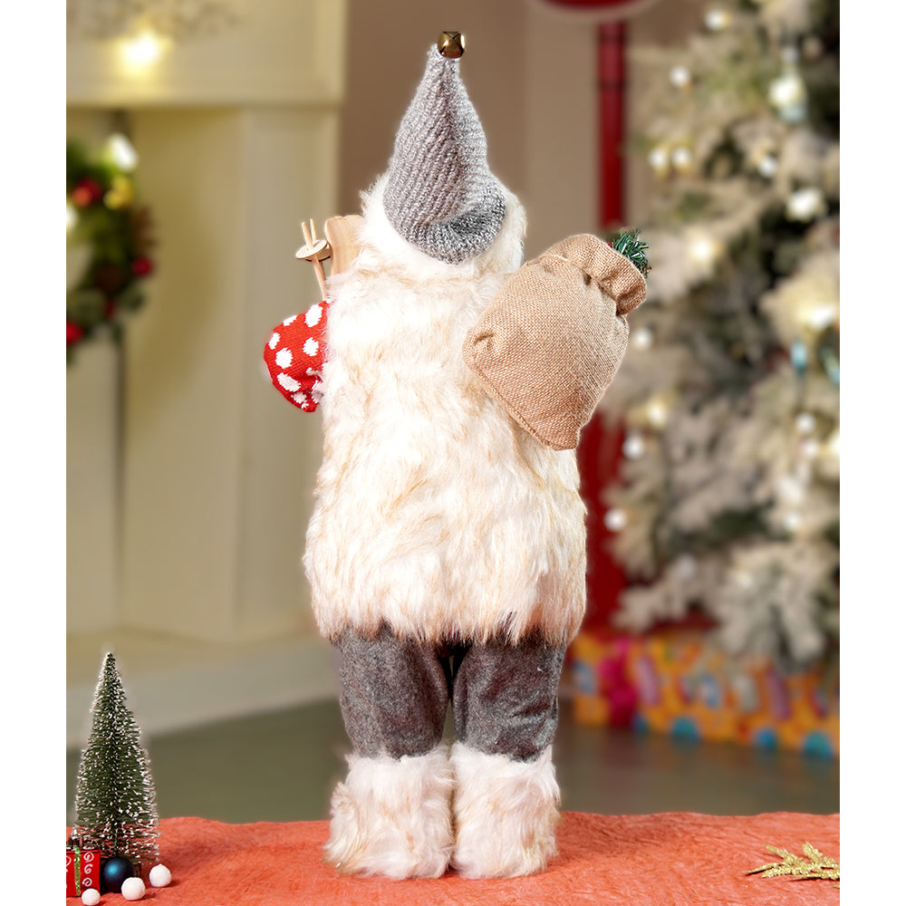 24 inches/2feet Red Polka Dot Cardigan Santa, Christmas Home and Table Décor