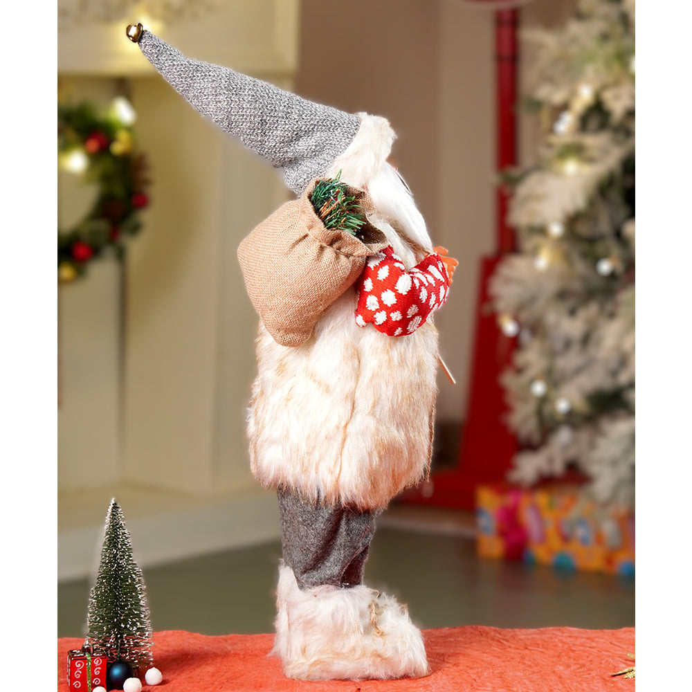 24 inches/2feet Red Polka Dot Cardigan Santa, Christmas Home and Table Décor