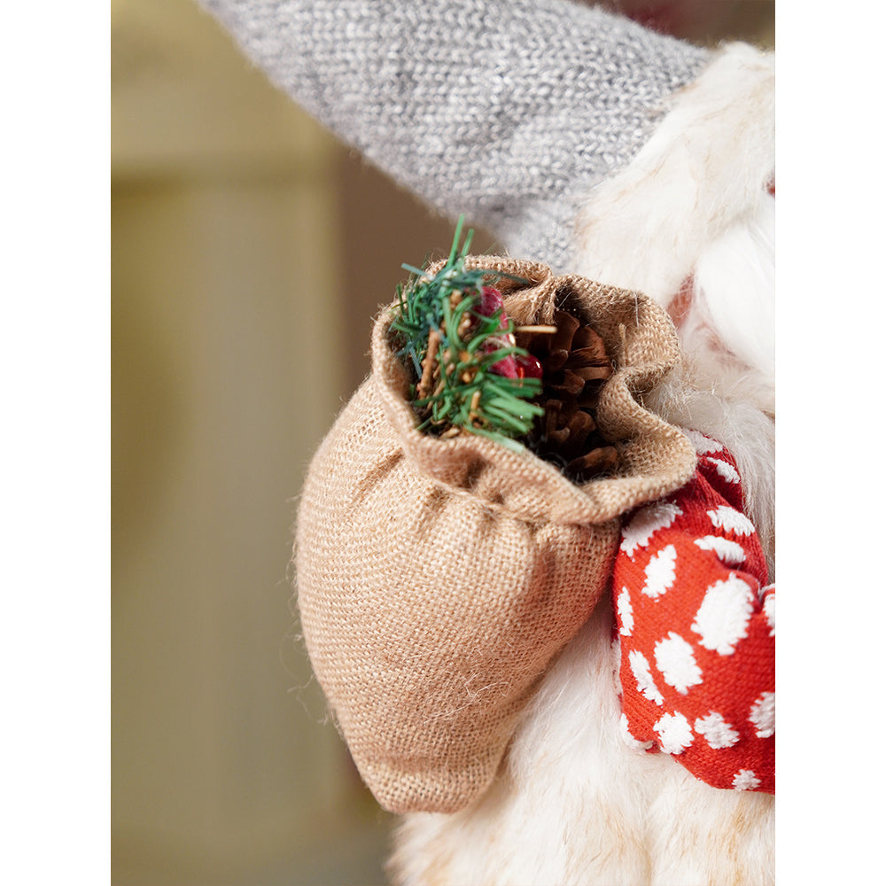 24 inches/2feet Red Polka Dot Cardigan Santa, Christmas Home and Table Décor