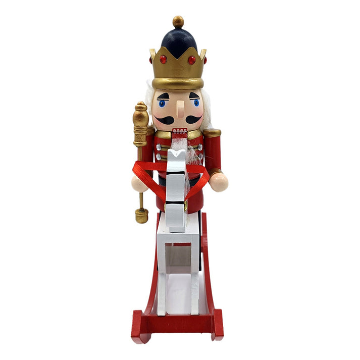 Little Surprise Box,Red wooden rocking horse Christmas Home and table décor