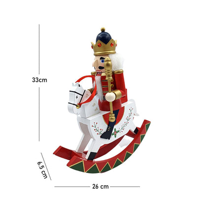 Little Surprise Box,Red wooden rocking horse Christmas Home and table décor