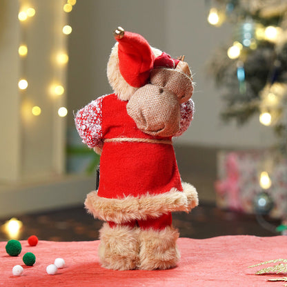 12 inches Red tweed Robe Santa , Christmas Home and Table Décor