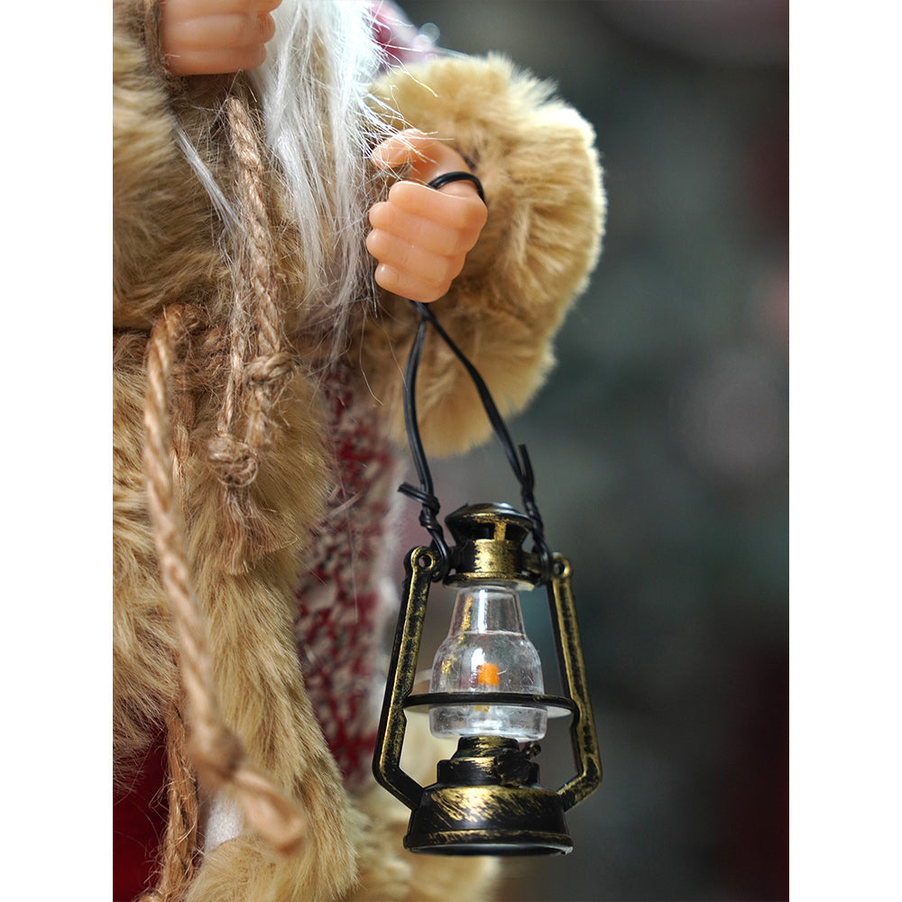 12 inches Red tweed Robe Santa , Christmas Home and Table Décor