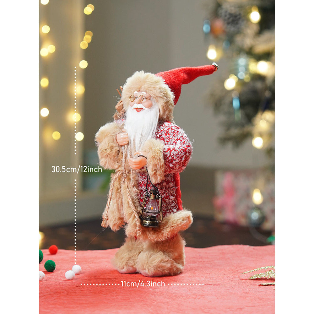 12 inches Red tweed Robe Santa , Christmas Home and Table Décor