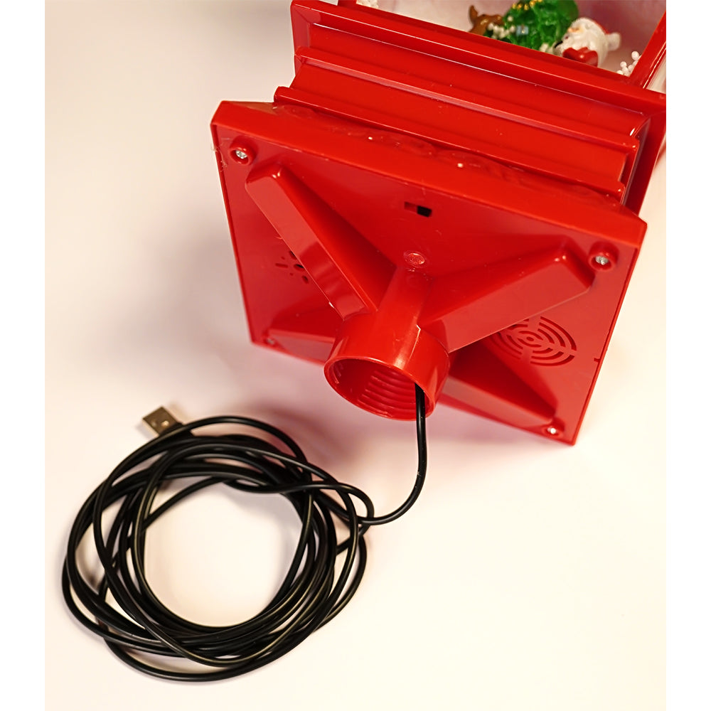 4.8 feet Santa with Gift Box Snowfall Lamp Post Christmas Decor