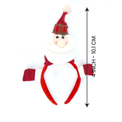 2pcs 3d Santa Christmas Hairband and Snowman Wrist Band Combo set for Kids and Adults (Free Size)