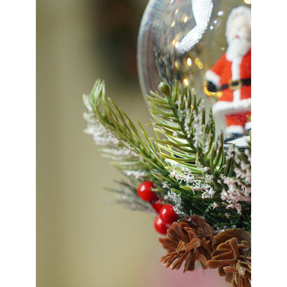 Santa  & child Globe lamp style , Glitter water with lights christmas home and table décor