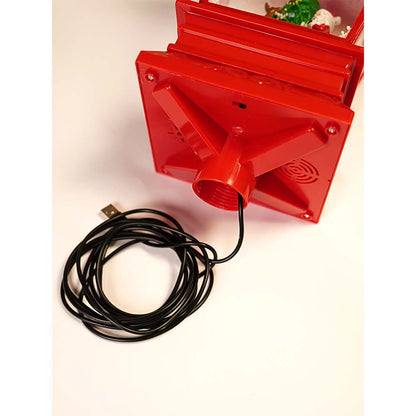 3.5 feet Santa with Kids Snowfall Lamp Post Christmas Decor