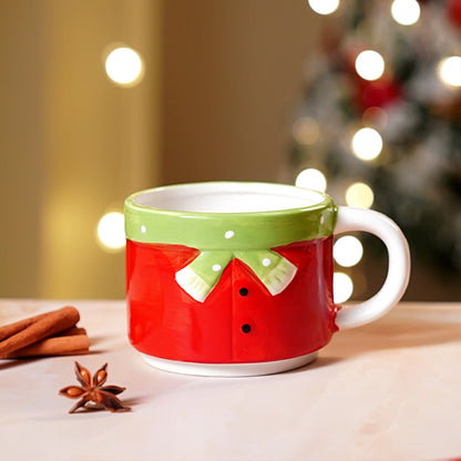 Santa themed 3pcs teapot and Hot chocolate/Coffee chrsitmas Mugs Set.
