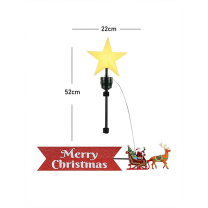 Little Surprise Box, Santa Sleigh rotating Christmas Tree animated Topper
