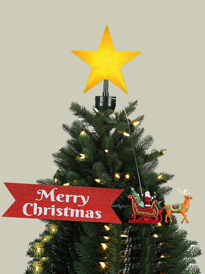 Little Surprise Box, Santa Sleigh rotating Christmas Tree animated Topper
