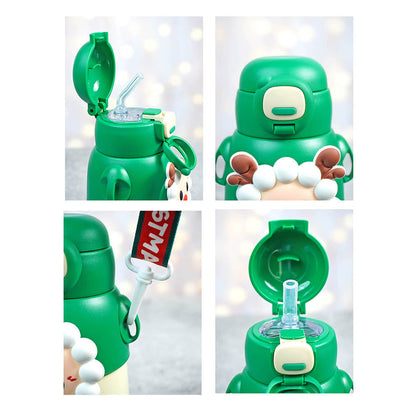 Festive Sheep Christmas themed Stainless Steel water bottle for Toddlers & Kids, 500ml