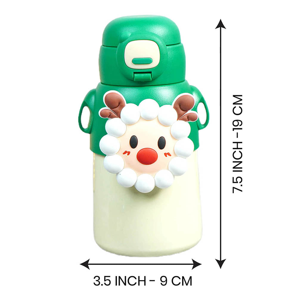 Festive Sheep Christmas themed Stainless Steel water bottle for Toddlers & Kids, 500ml