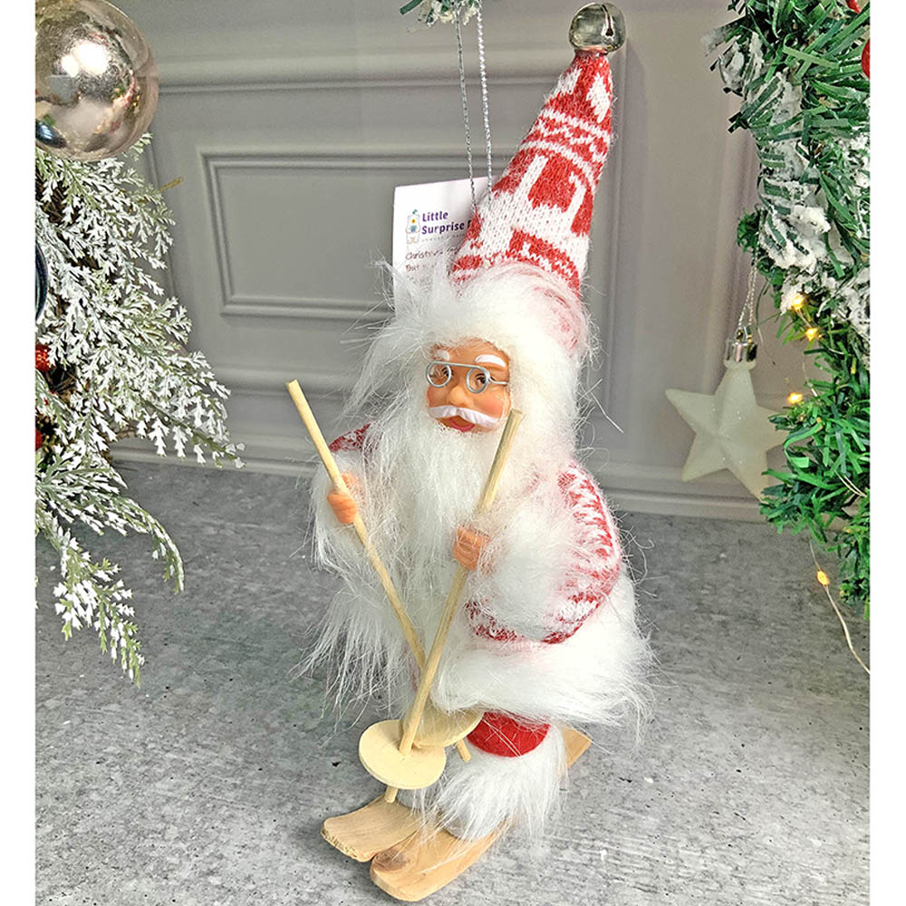 Snowflakes Skiing Santa Claus self Standing Christmas Table Décor & Christmas ornaments