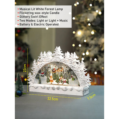 Snow mountain Village with Musical Glitter Water &  Lights, Christmas Home Décor