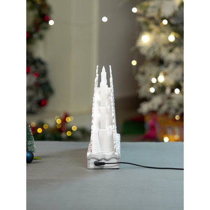 Snow mountain Village with Musical Glitter Water &  Lights, Christmas Home Décor