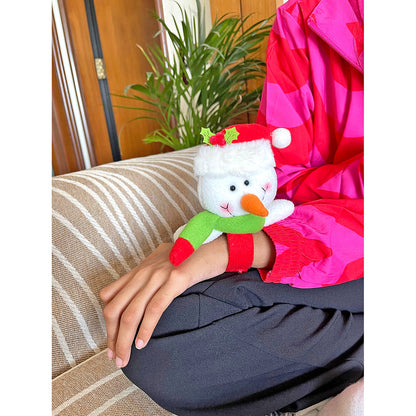 Big Size 3d Snowman Christmas Wrist Band Slap Band for Kids and Adults (Free Size)