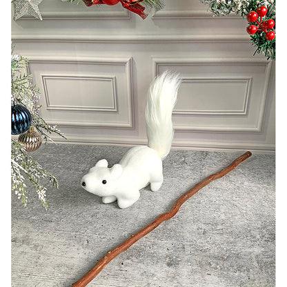 Winter Squirrel with twig stem Christmas Home and Office Décor