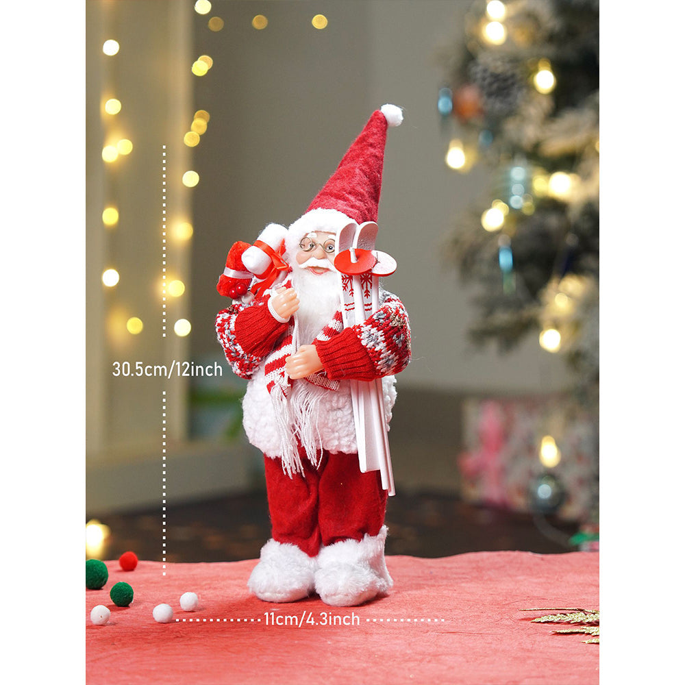 12 inches Winter Ready Santa , Christmas Home and Table Décor