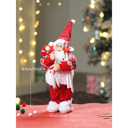 12 inches Winter Ready Santa , Christmas Home and Table Décor
