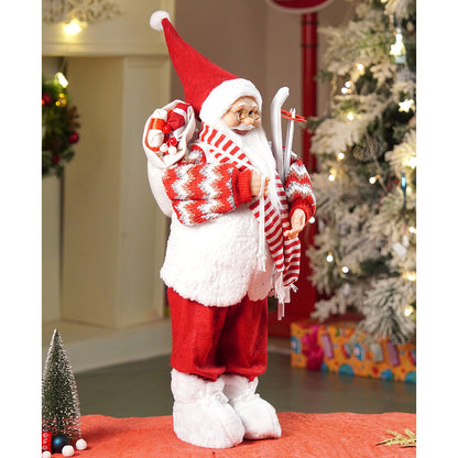 24 inches/2feet Winter Ski Ready Santa ,Christmas Home and Table Décor