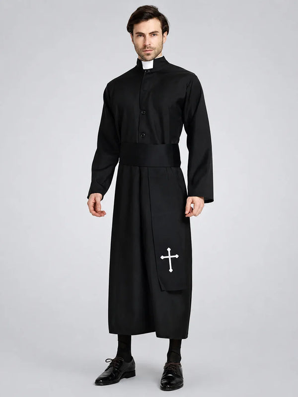 The Priest , Black & White Adults Halloween Costume Fancy Dress Up