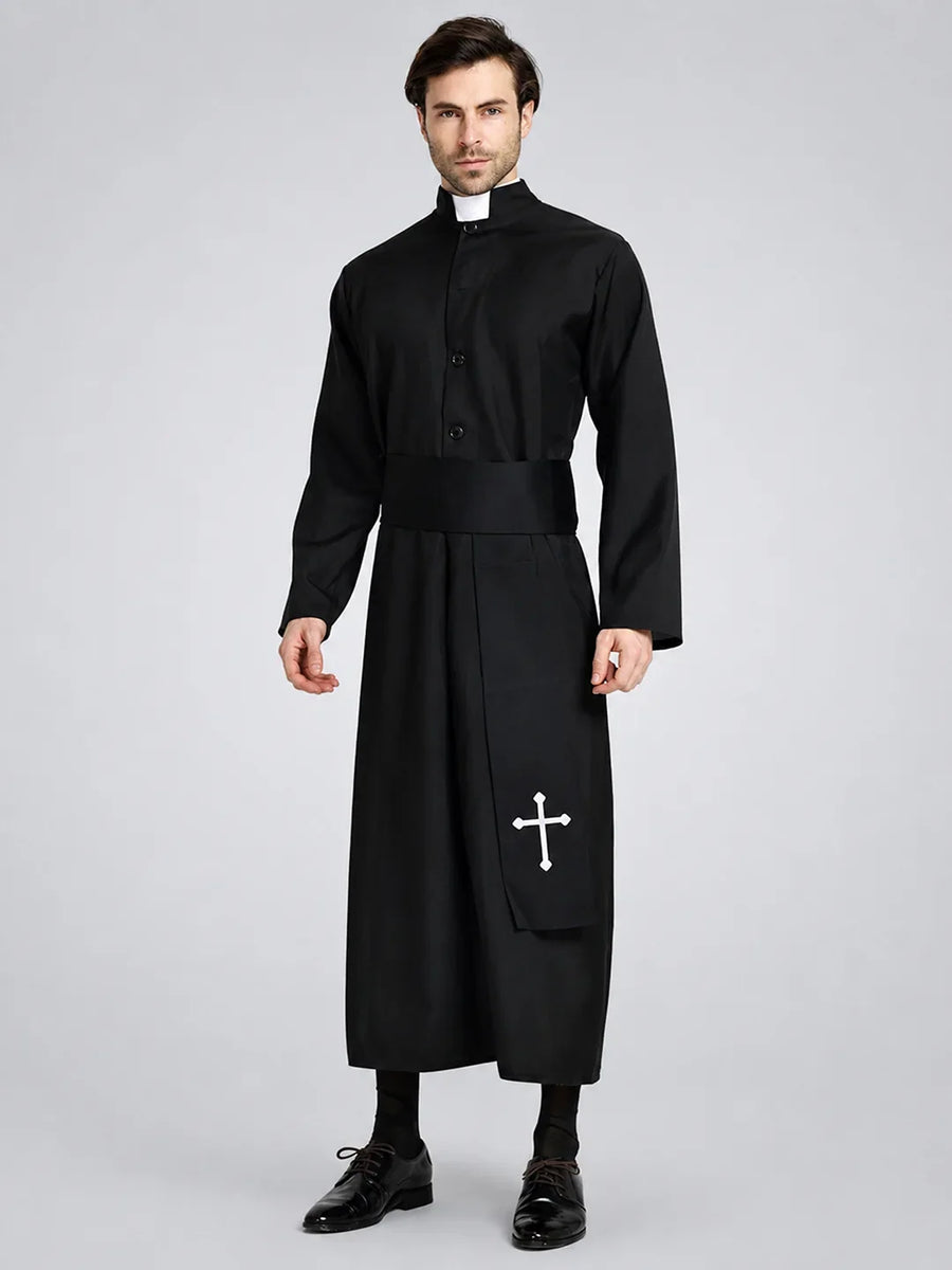 The Priest , Black & White Adults Halloween Costume Fancy Dress Up