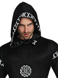 Spooky Black Robe Adult Halloween costume Fancy Dress Up