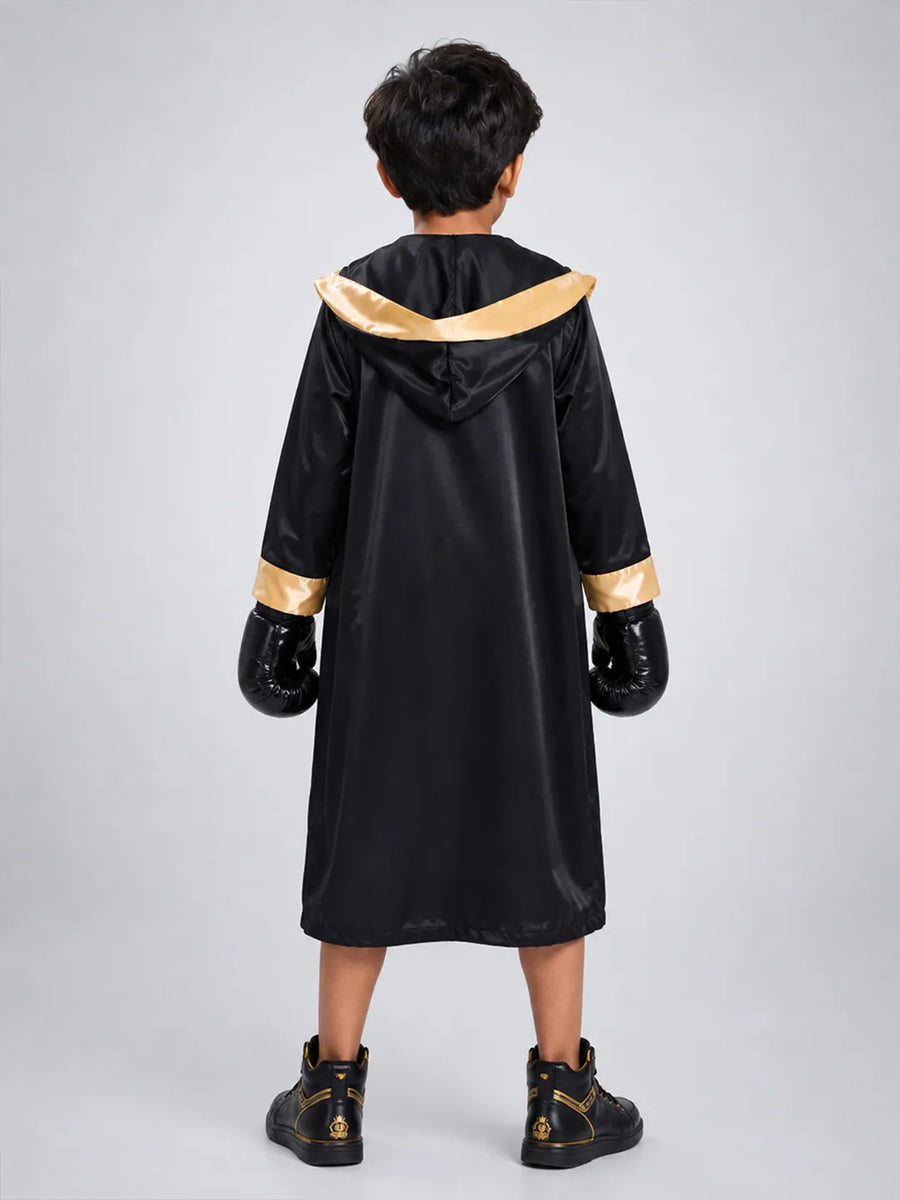 Black & Gold Boxer, Kids Halloween Costume Fancy Dress Up